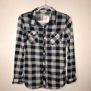 Plaid Button-Downed Top
